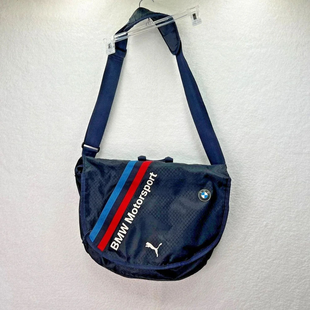 BMW Motorsport Blue Commuter Messenger w/Laptop Pocket Bag‎ Puma